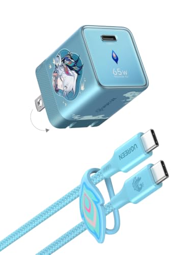 Ugreen Nexode Air 65w Charger Honkai: Star Rail Edition, Mini Usb C Charger Block Fast Charging With Usb C Cable, Gan Charger for Macbook Air/neo/pro, Iphone 17 16, Galaxy S26/s25, Ipad, Cyan