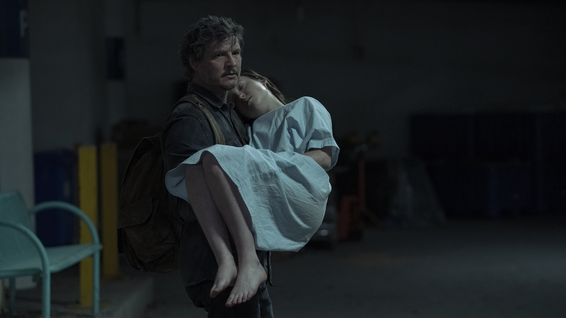Joel carries a drowsy Ellie in The Last of Us season 1 finale