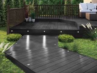 decking pathway with built in lighting