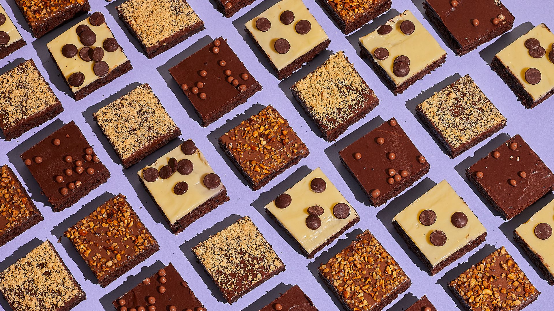 an image of lots of brownie squares