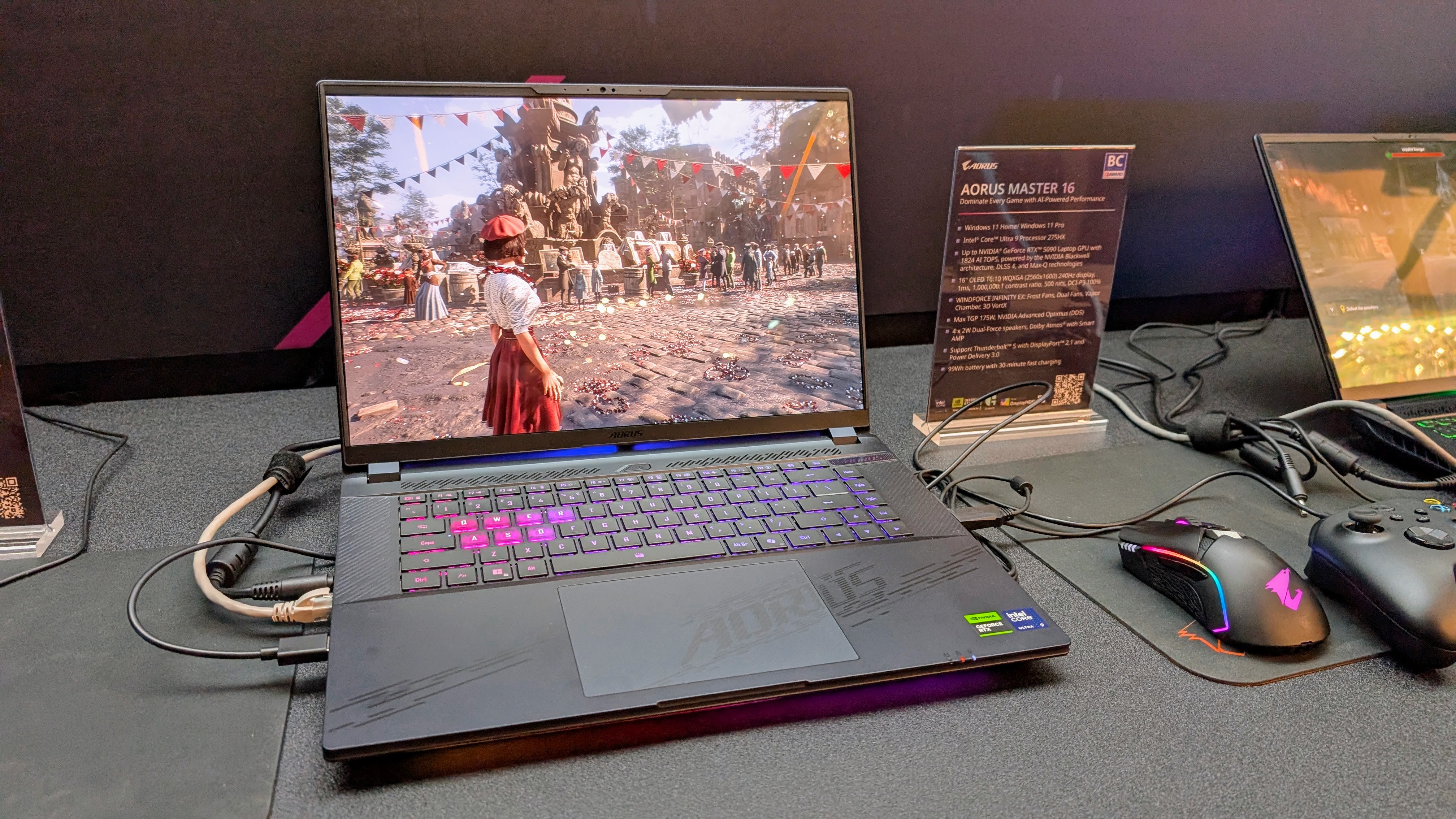 Gigabyte Aorus Master 16 gaming laptop at Computex 2025