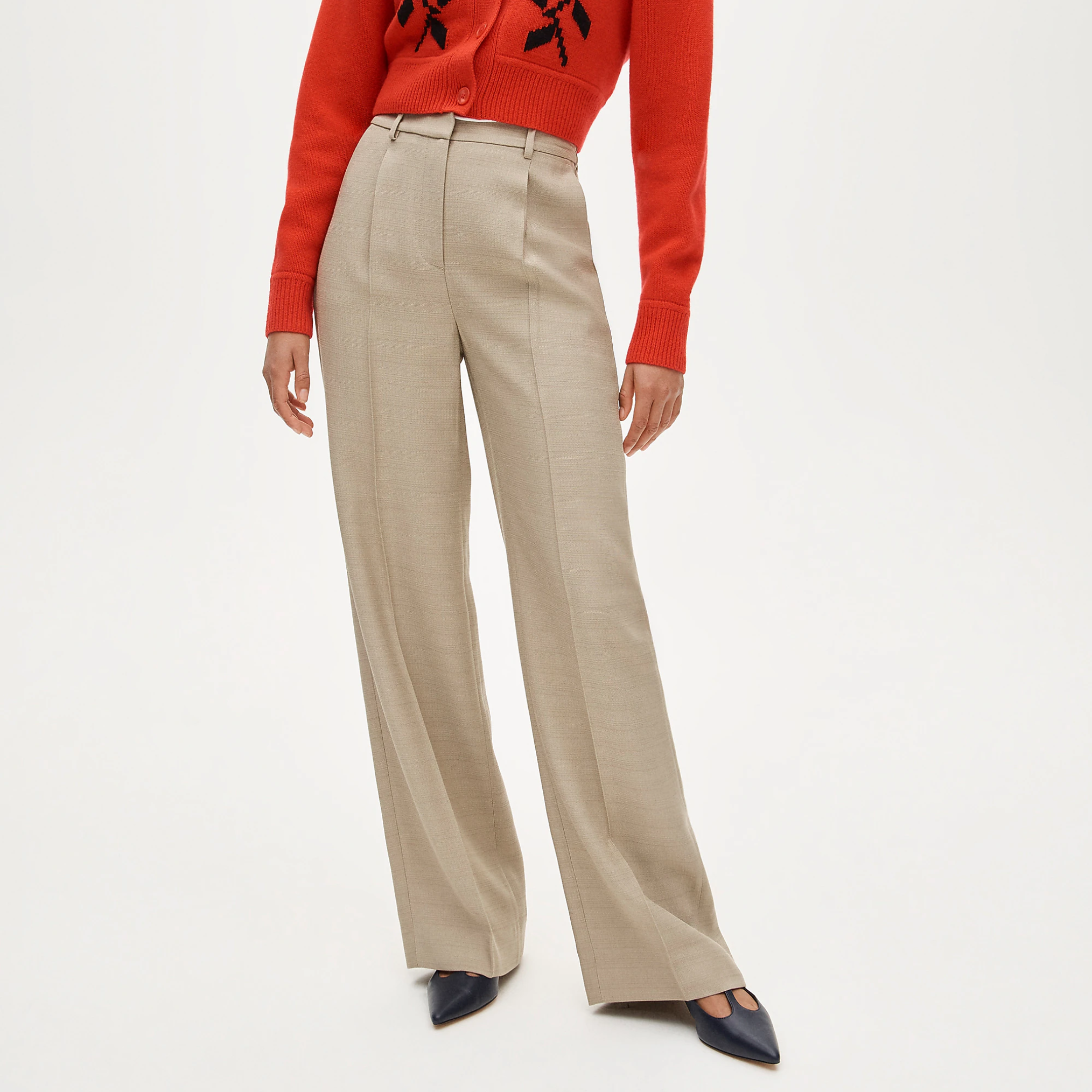 J.Crew Essential wide-leg pant in luster canvas
