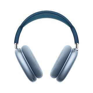 Fones de ouvido intra-auriculares sem fio Apple Airpods Max, cancelamento de ruído ativo, modo de transparência, áudio espacial personalizado, Dolby Atmos, fones de ouvido Bluetooth para iPhone - azul celeste