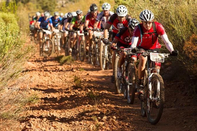 Sean Wheeler leads riders up a climb