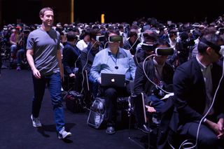 Mark Zuckerberg at an Oculus conference