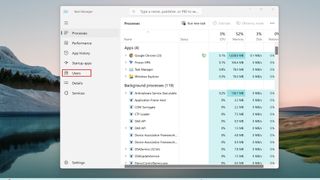 users tab in task manager