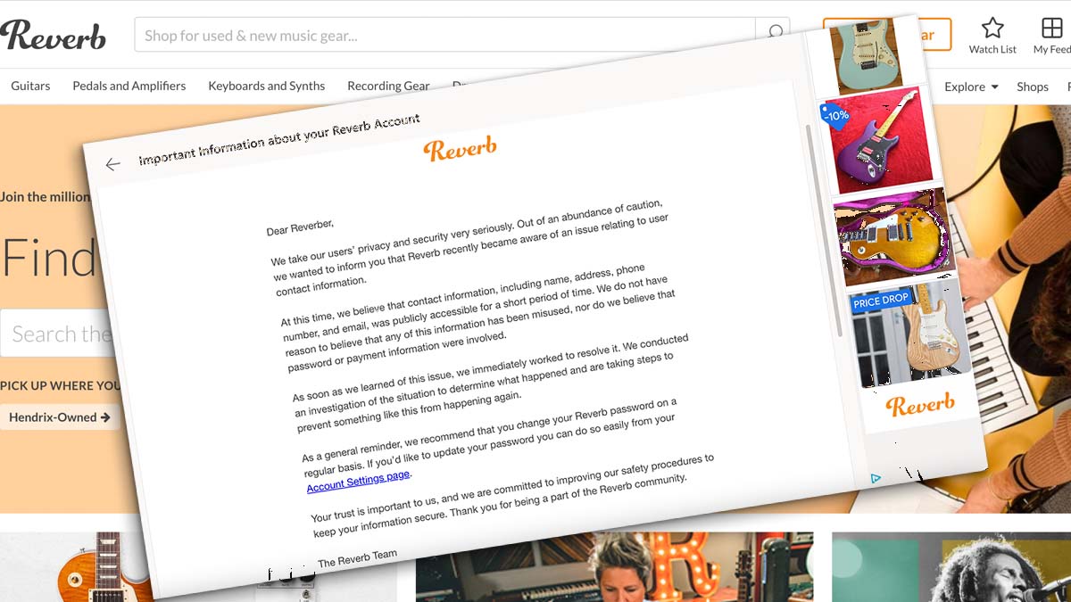 Reverb.com data breach exposes customer information online 