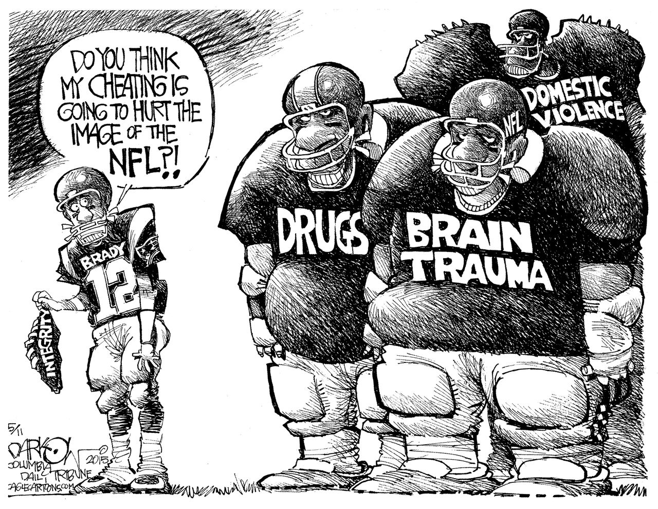 Editorial cartoon U.S. Sports NFL