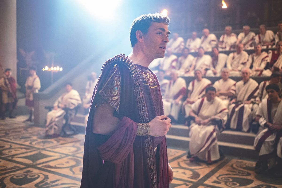 Matthew McNulty stars as the Roman Empire&#039;s first Emperor, Augustus. 