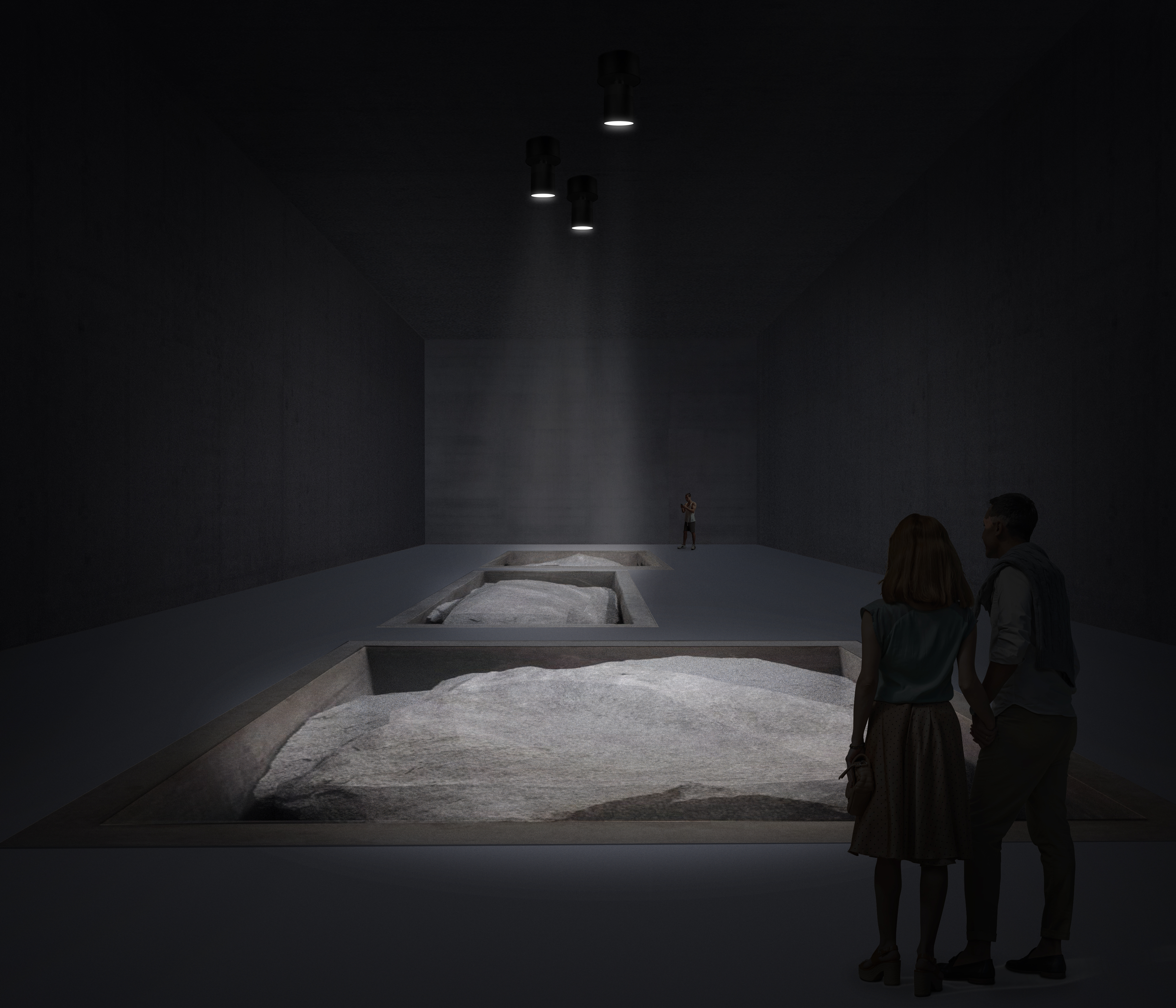 Rendering of the Michael Heizer Gallery, by PMCKM Architects