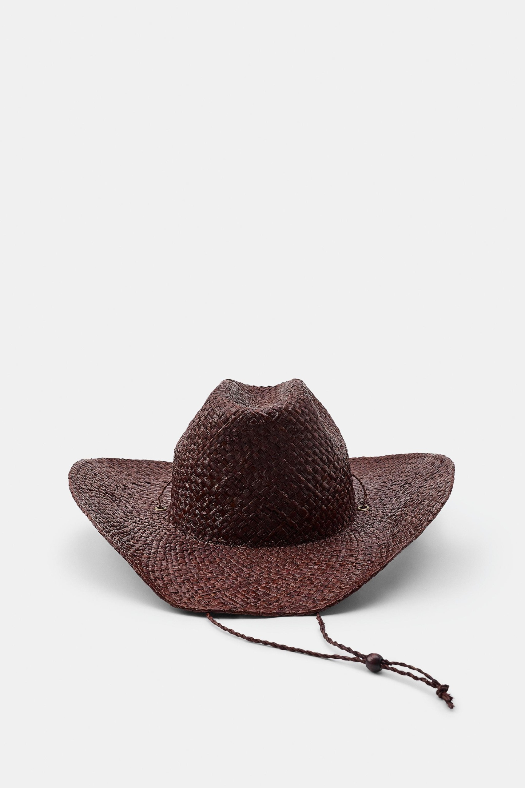 ZARA, 100% Raffia Cowboy Hat