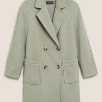 M&amp;S Double Breasted CoatHolly Willougby's pale apple coat from M&amp;S is a perfect spring piece and only £29 now, saving you a huge £30 off.