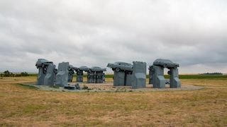 Carhenge, a work of art fashioned after Stonehenge, stands in Alliance, Nebraska, and falls in the path of totality for the 2017 total solar eclipse.