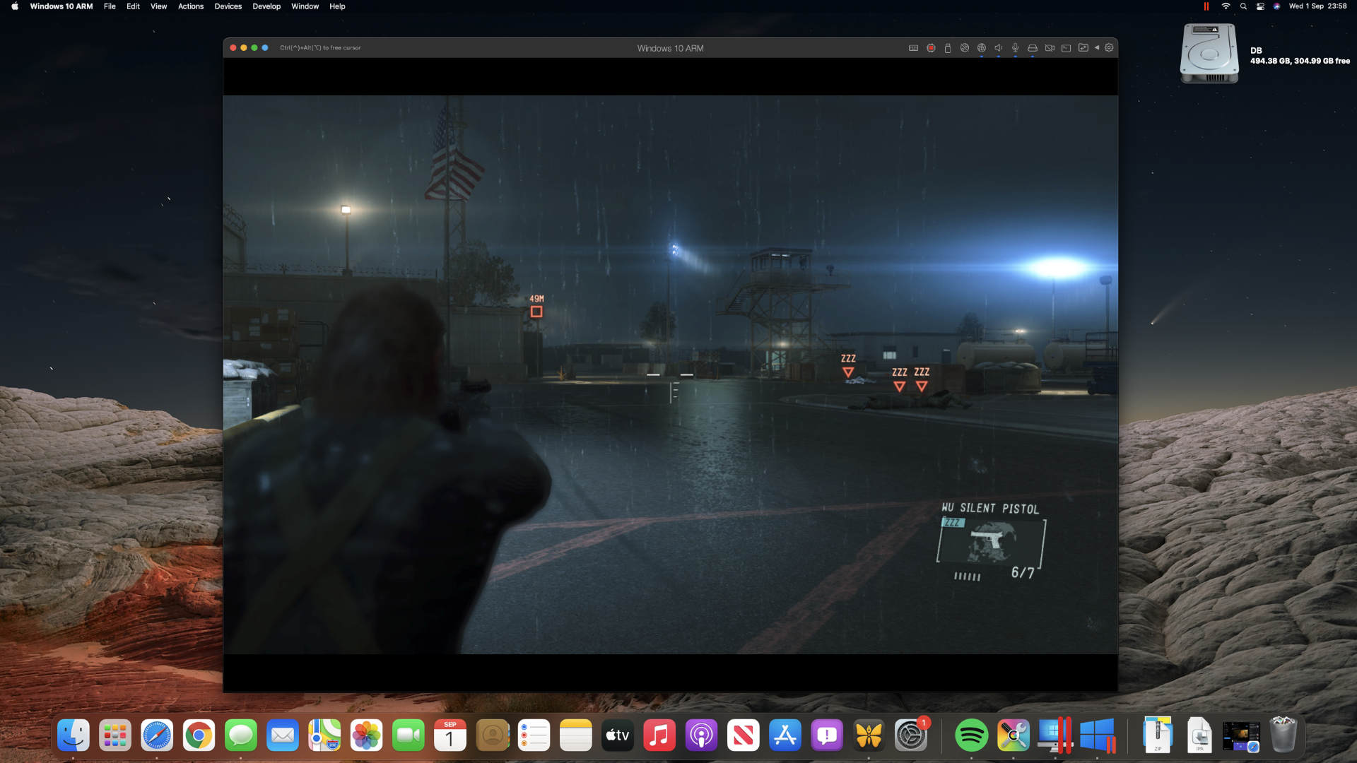 Metal Gear Solid V: Ground Zeroes on an M1 Mac mini through Steam