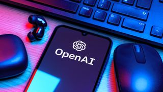 OpenAI logo on a. phone
