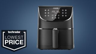 Cosori Air Fryer XXL CP158-AF on a blue background