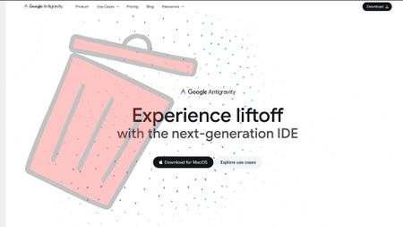 Google Antigravity with trashcan icon