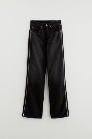 AG, Moto High-Rise Wide Leg Jeans