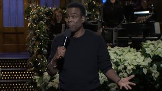 Chris Rock performing stand-up on SNL