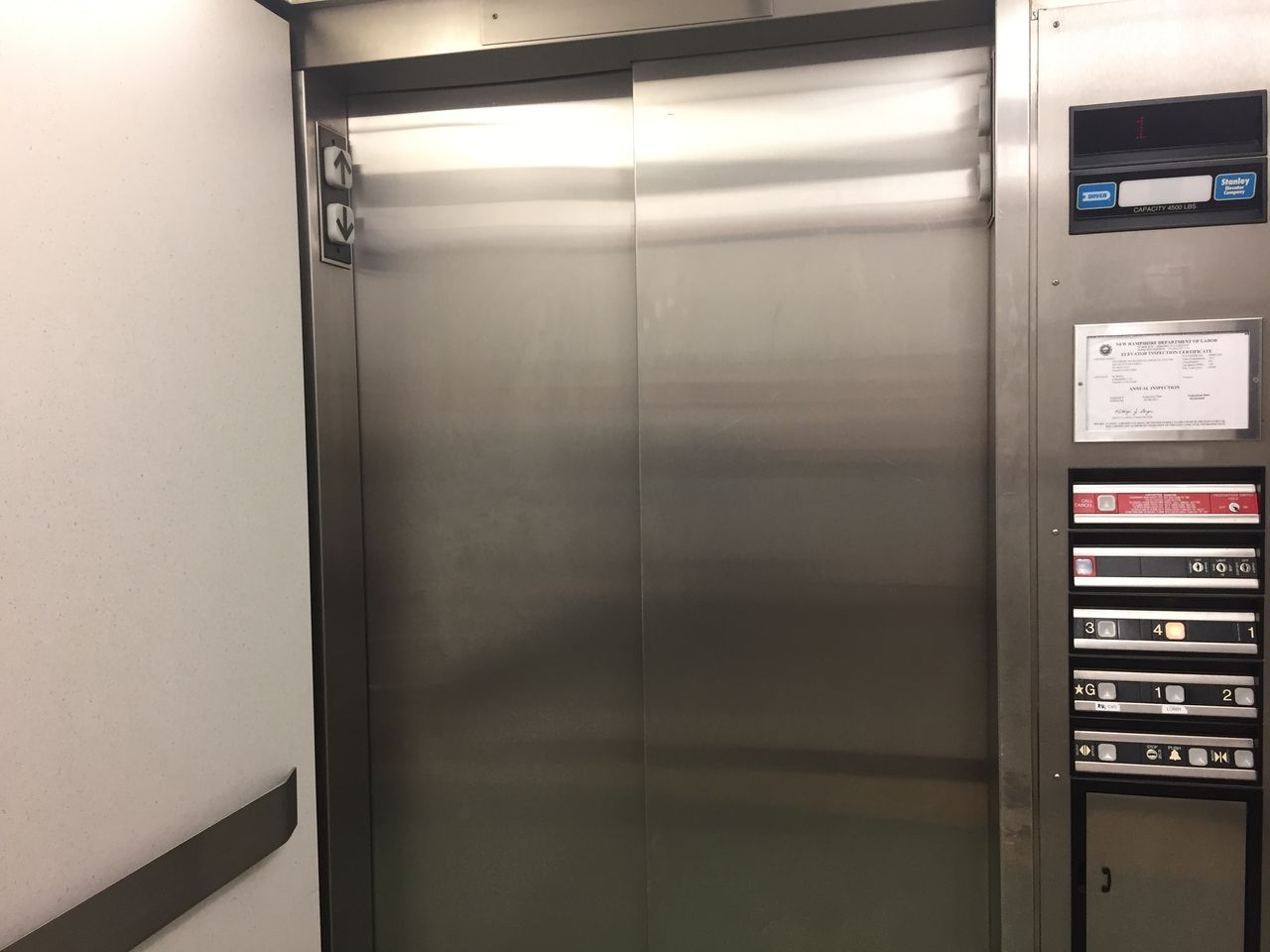 Elevator door. 