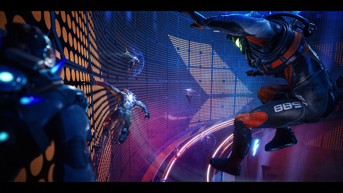 cyborg ninja guys wallrunning