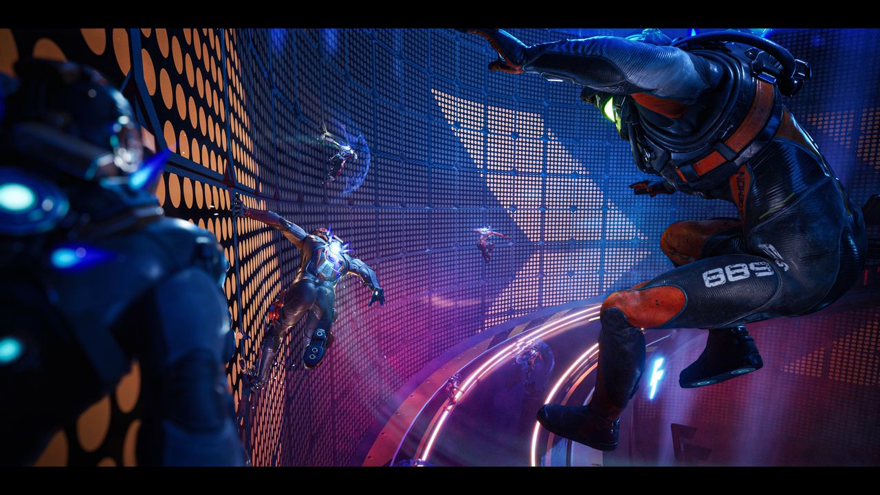 cyborg ninja guys wallrunning