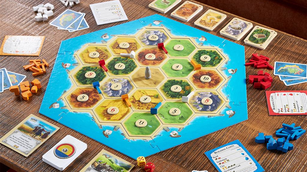 Hex tiles in the board game Catan