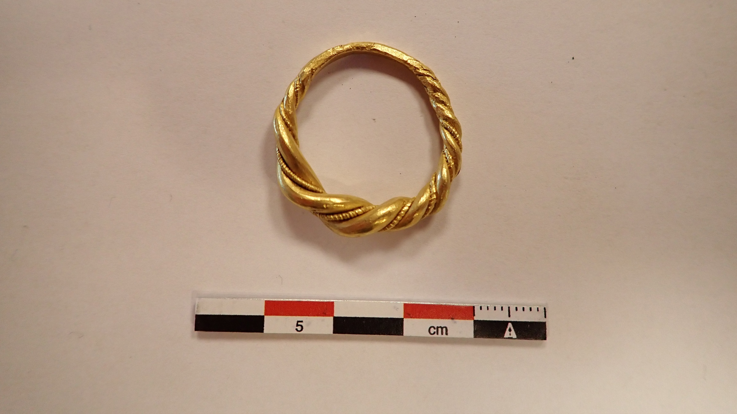 Archaeologists think the gold ring was made between 1,000 and 1,300 years ago, and that it once belonged to a powerful Viking chief.