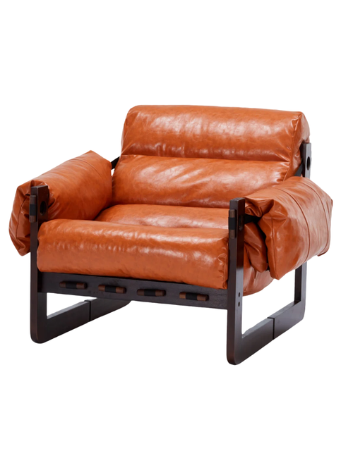 Vintage Oil Wax Leather Lounge Chair