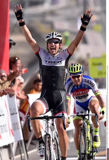 Fabian Cancellara (Trek Factory Racing) beat Van Avermaet and Valverde in Oman