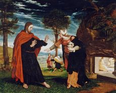 Noli me Tangere, 1526–28, 30¼in by 37¾in, oil on oak panel, by Hans Holbein the Younger (1497/8–1543), Royal Collection.