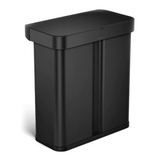 Simple Human voice and motion controlled dual compartment rectangular sensor bin