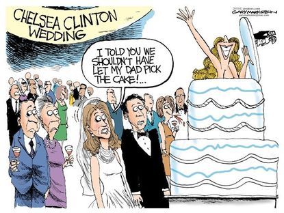 Chelsea Clinton gets a surprise from Bill