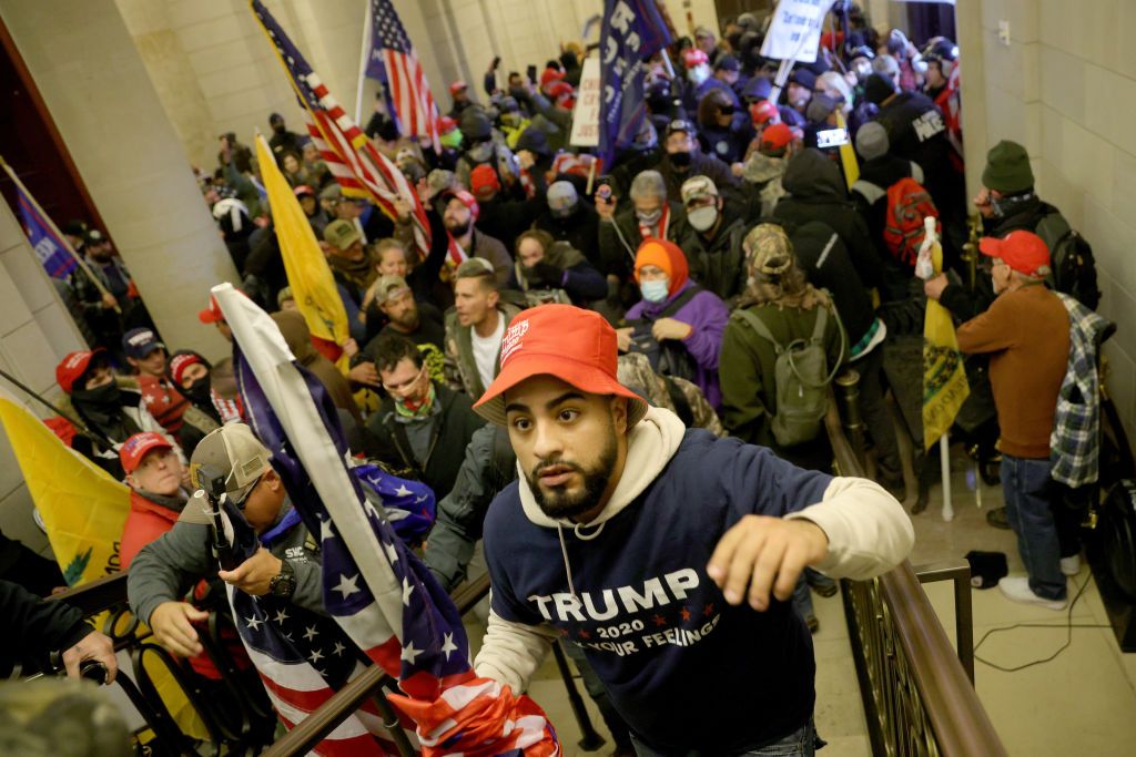 Members of the pro-Trump mob at the Capitol.