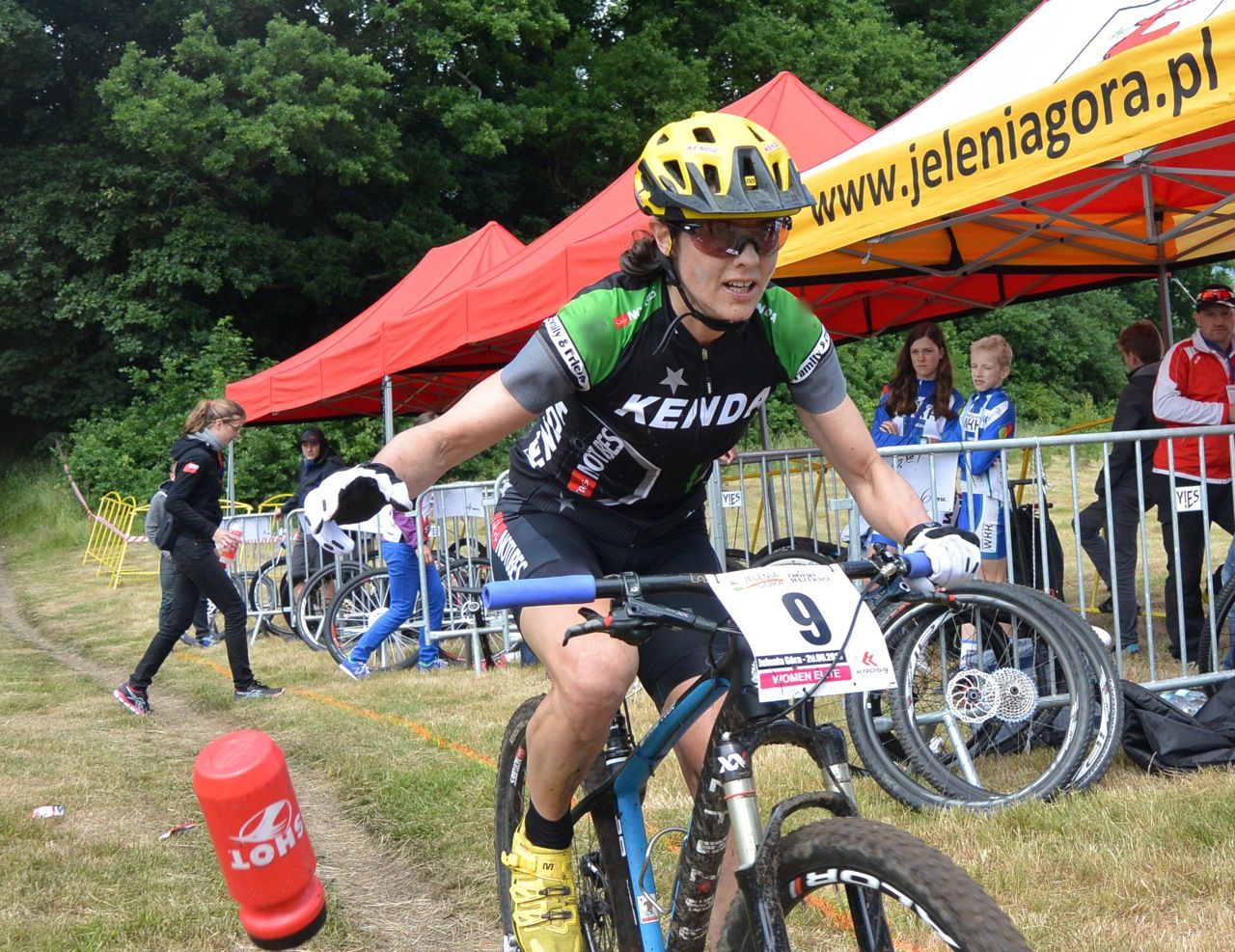 Mary racing to a solid 5th place on one of the more exceptional and technically demanding tracks this season. The Maja Trophy MTB race UCI HC in Jelenia Gora, Poland. I was stoked to log a 12th place finish and get some solid UCI points (after feeding Mary here).