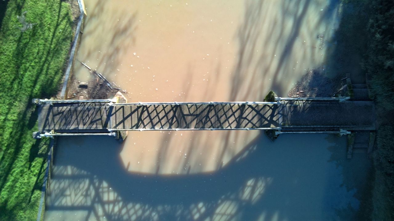 Bridge over a river taken on a Ruko F11PRO 2 camera drone