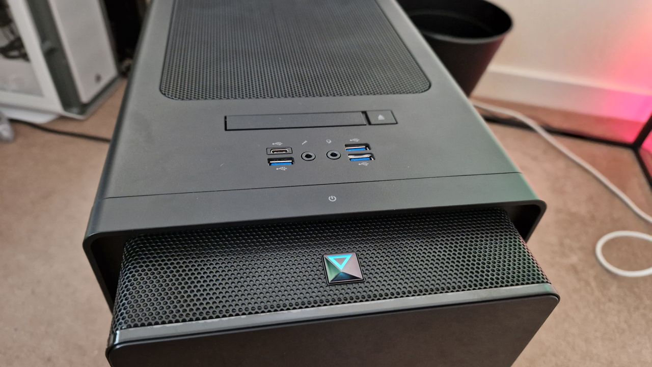 The top of Acer Predator Orion 7000's chassis from close-up