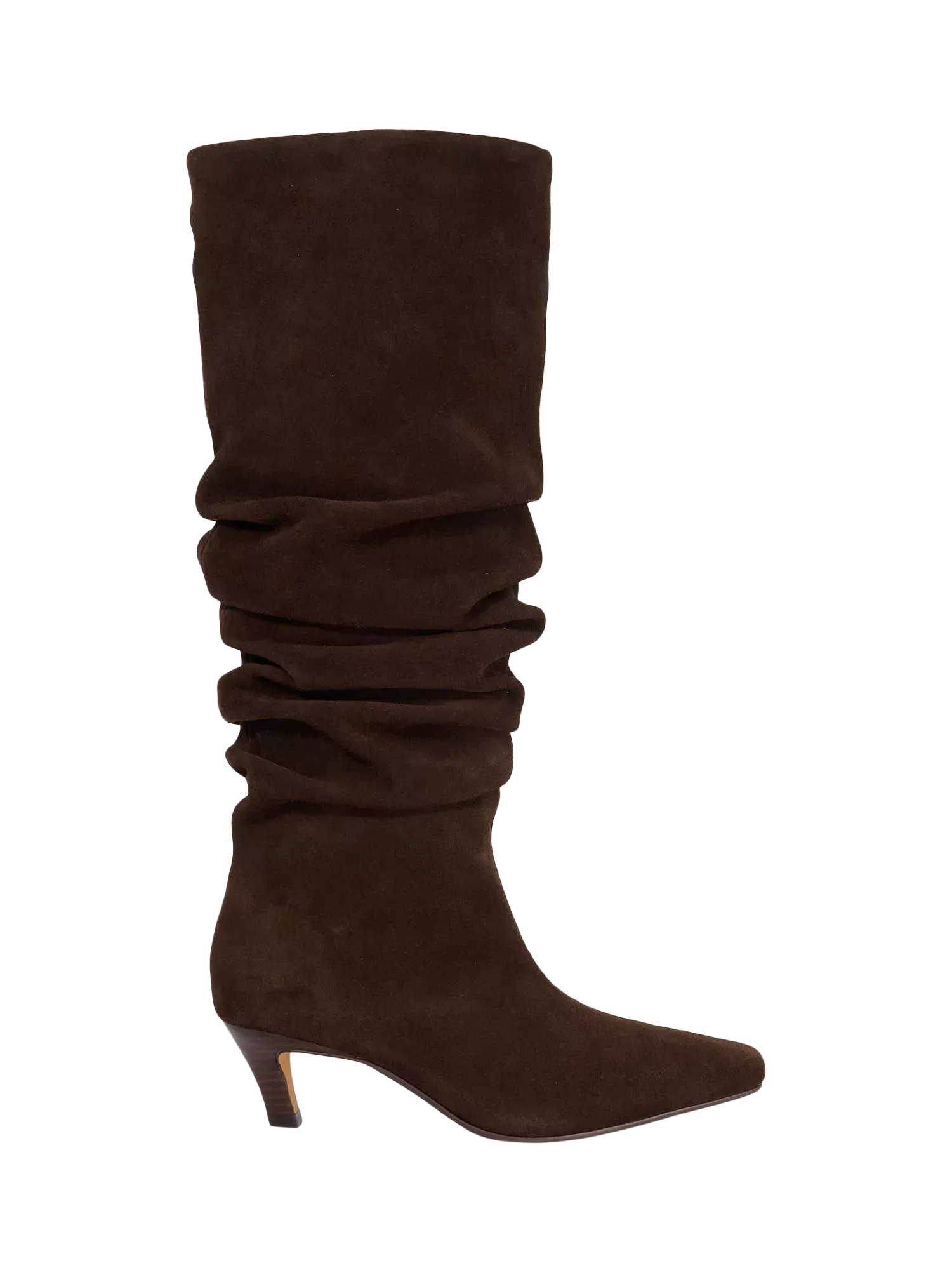 Dune Saunders Suede Ruched Knee High Boots