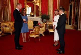Prince William and Duchess Catherine at Buckingham Palace