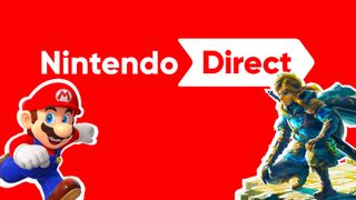 Nintendo Direct Live Blog; Mario and Zelda on a red background