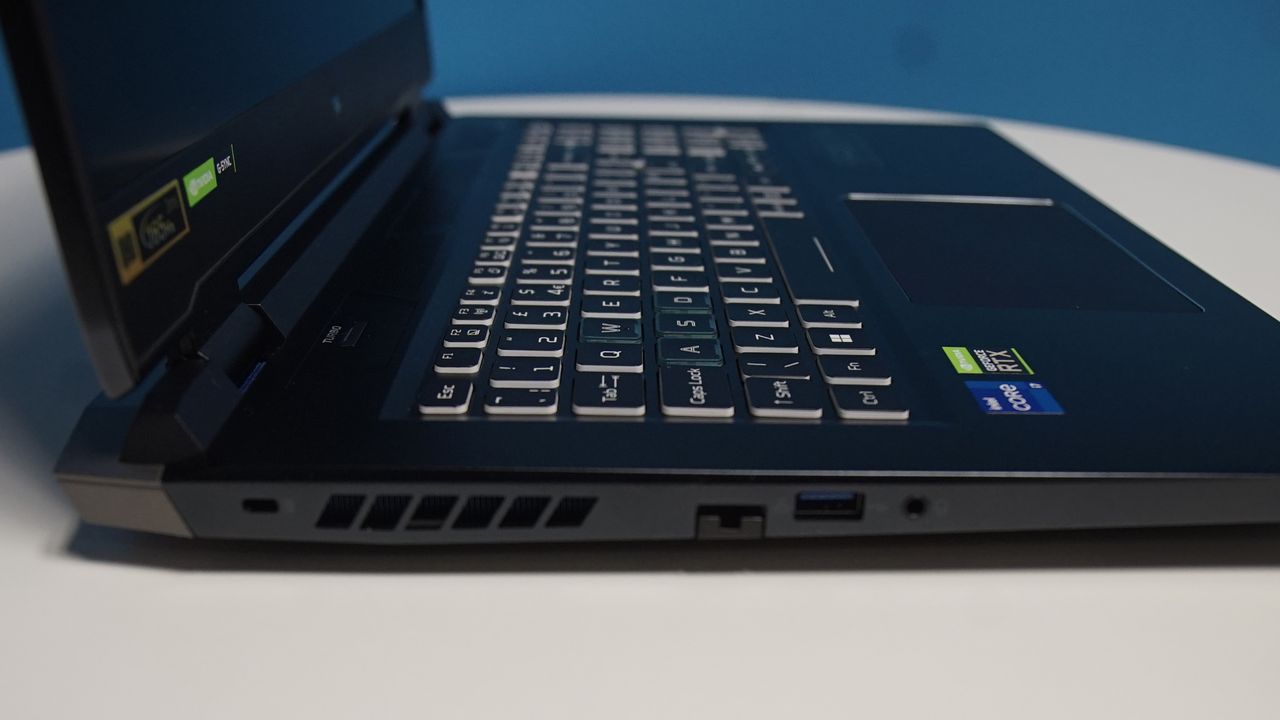 Acer Predator Helios gaming laptop side ports view.