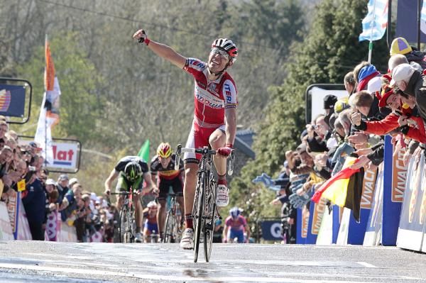 Joaquim Rodriguez (Katusha) wins the Fleche Wallonne