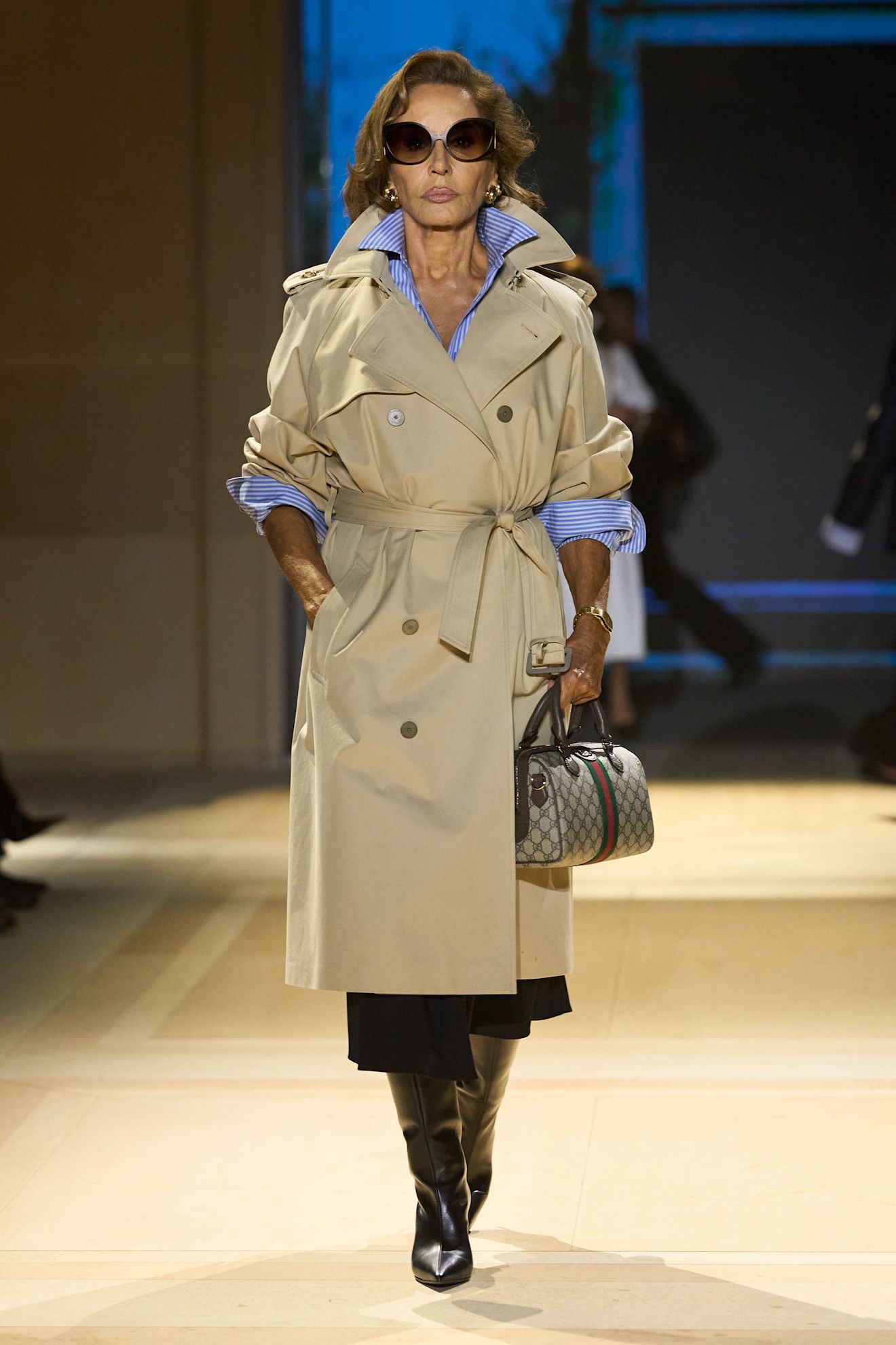 Models walking in Gucci's Spring 2027 runway show.