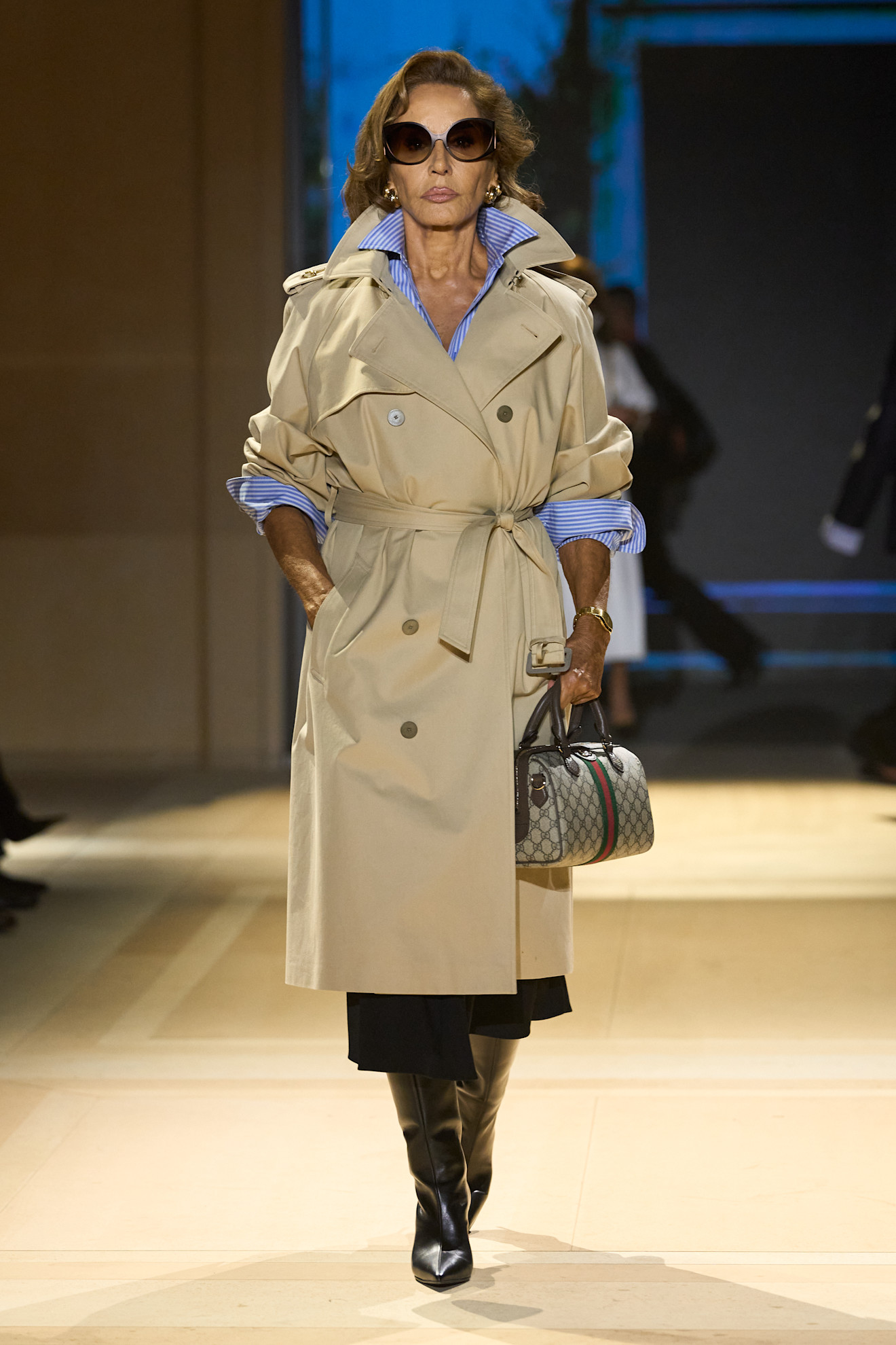 Models walking in Gucci's Spring 2027 runway show.