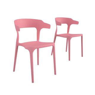 Felix Stacking Chairs (Set of 2) in pink