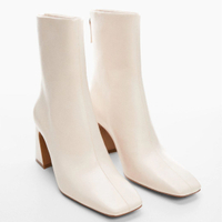 White heel zipped boots, £49.99 | Mango