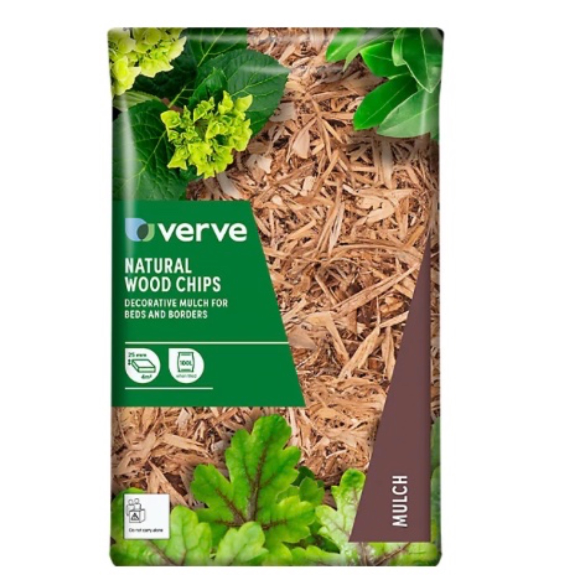 Verve Natural Woodchip Mulch, 100L bag