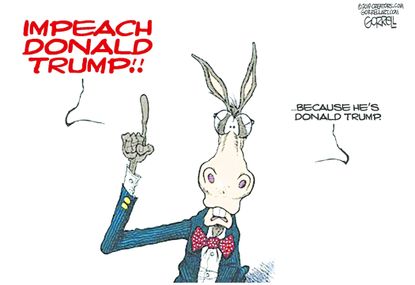 Political Cartoon U.S. Trump Democrats Ukraine Impeachment