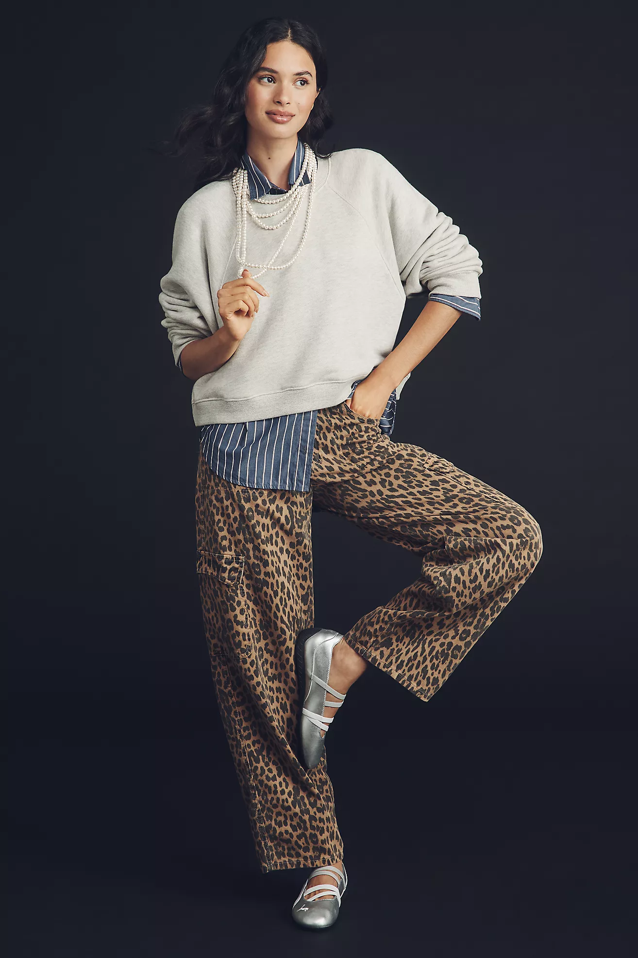 Damson Madder Dion Leopard Carpenter Cargo Pants