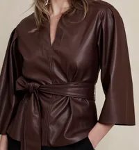 VEGAN LEATHER TUNIC, $77 (£62) | Banana Republic